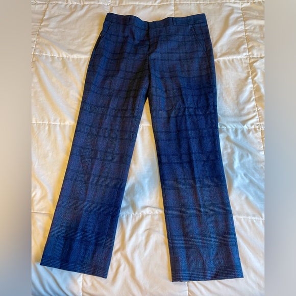 Banana Republic Pants - Banana Republic Navy Blue Plaid Ryan Pants Size 14